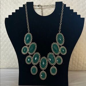 Chic Green Gemstone Necklace